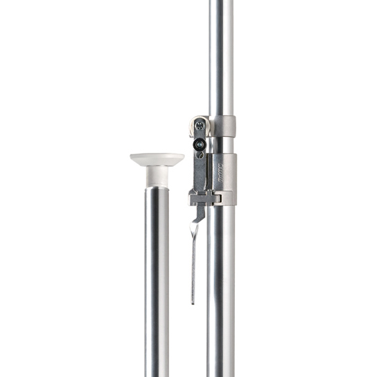 Kupole is a strong, durable and versatile tension pole system similar to the Autopole. Height extends from 2100mm to 3700mm with curved handle. The Kupole is ideal for Window displays, product merchandising, temporary displays and signage solutions.